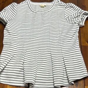 Striped Black and White Women's Top